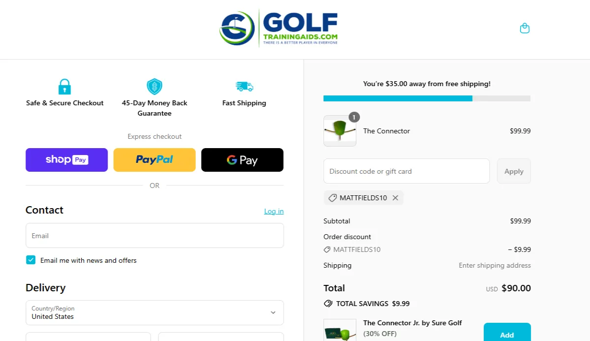 Coupon proof MATTFIELDS10