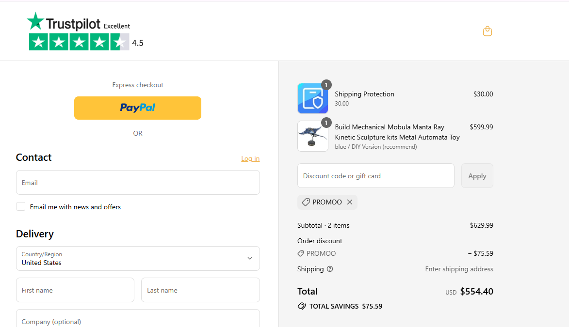 Coupon proof PROMOO