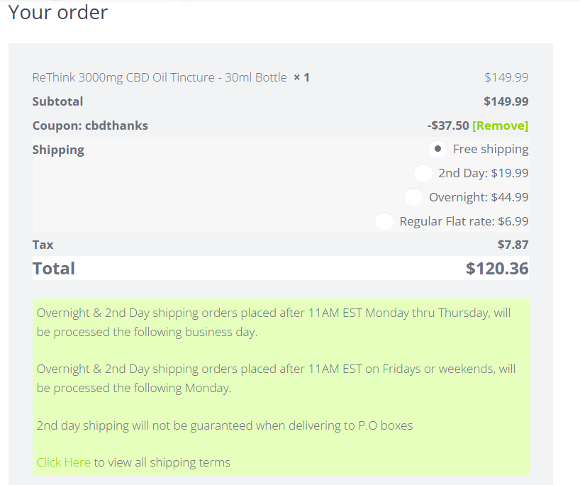 Coupon proof cbdthanks