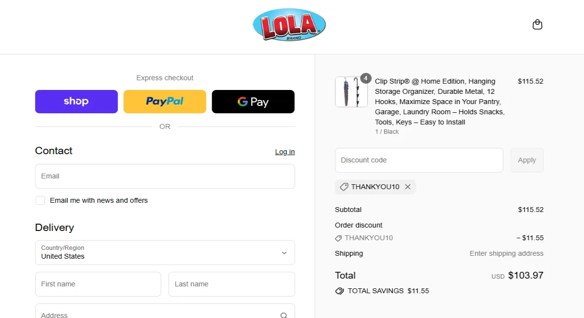 Coupon proof THANKYOU10