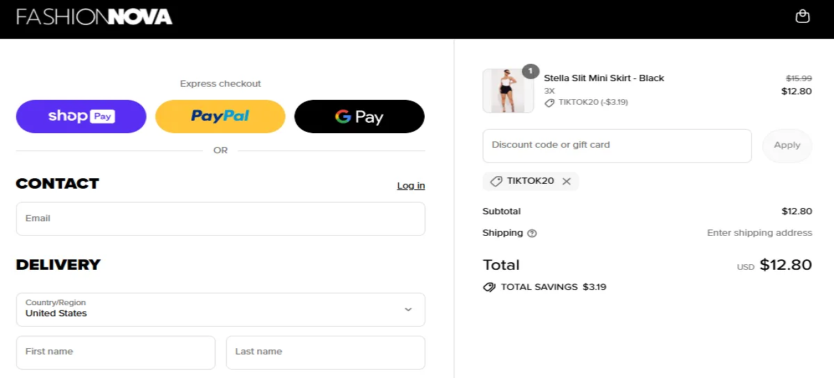 Coupon proof TIKTOK20