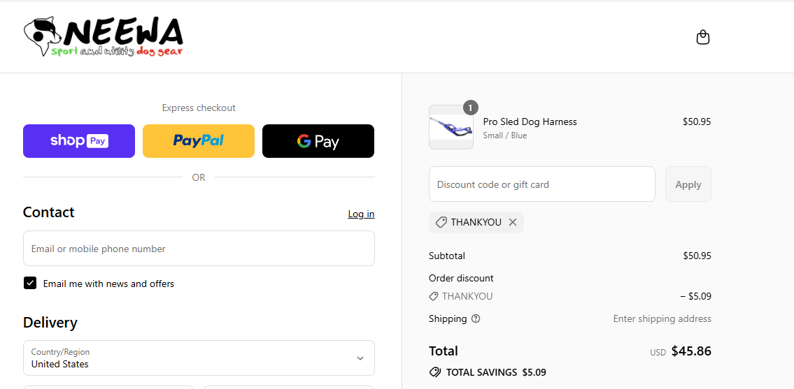 Coupon proof THANKYOU