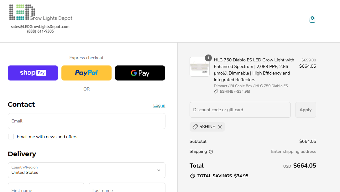 Coupon proof 5SHINE