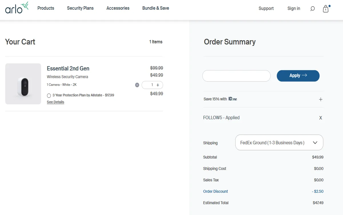 Coupon proof FOLLOW5