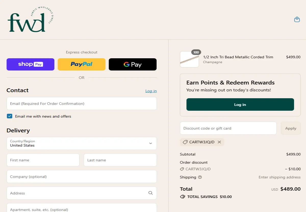 Coupon proof CARTW3JQJD