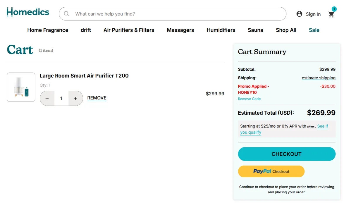 Coupon proof HONEY10