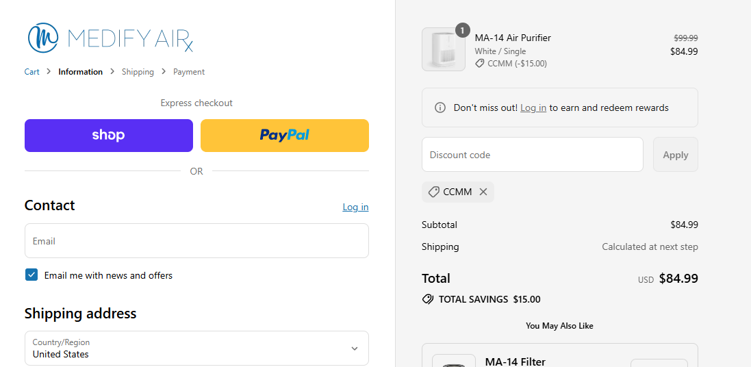 Coupon proof CCMM