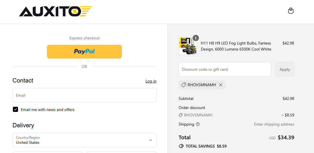 Coupon proof RHOVSMNAMH