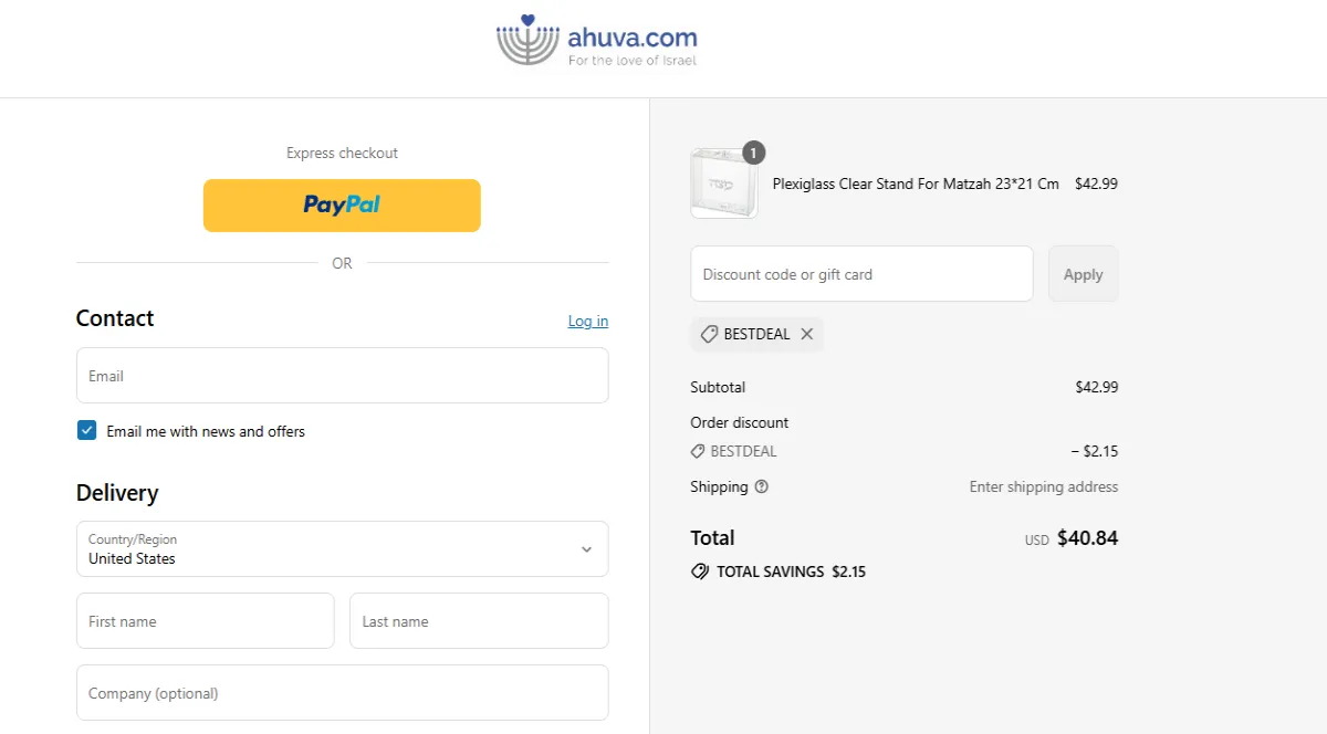 Coupon proof BESTDEAL