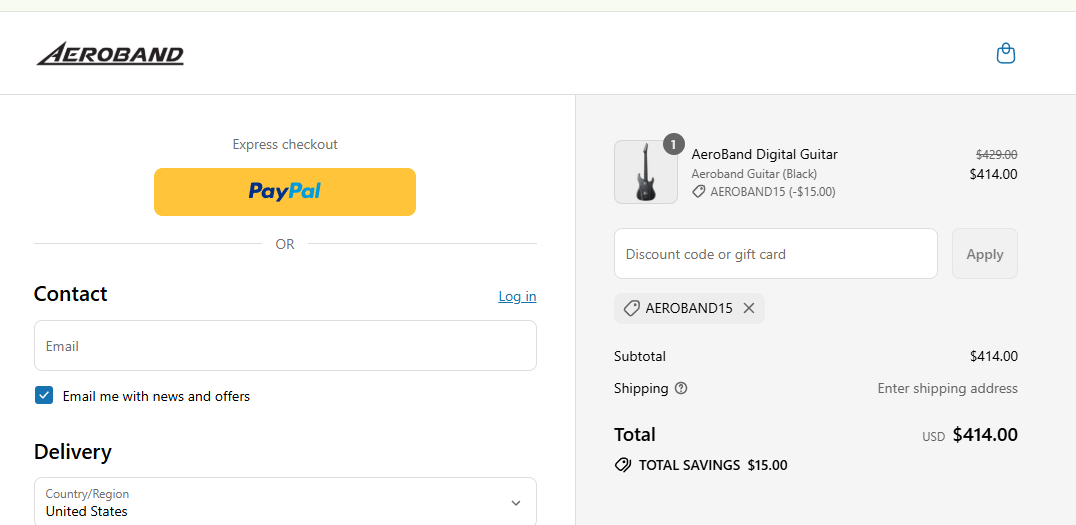 Coupon proof AEROBAND15