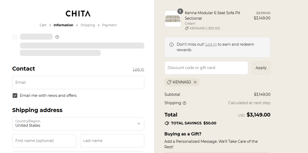 Coupon proof KENNA50