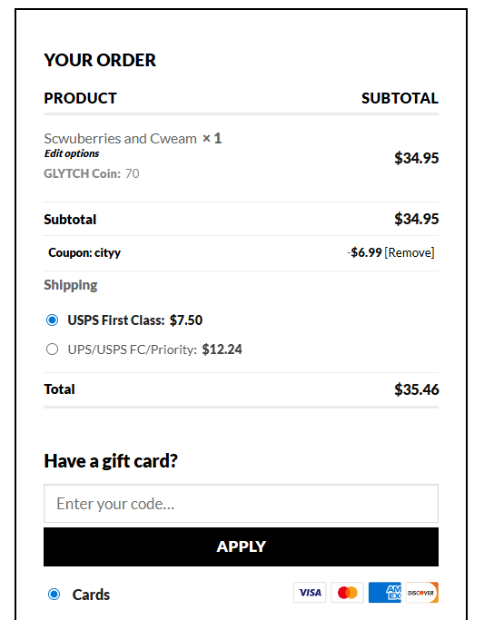 Coupon proof cityy