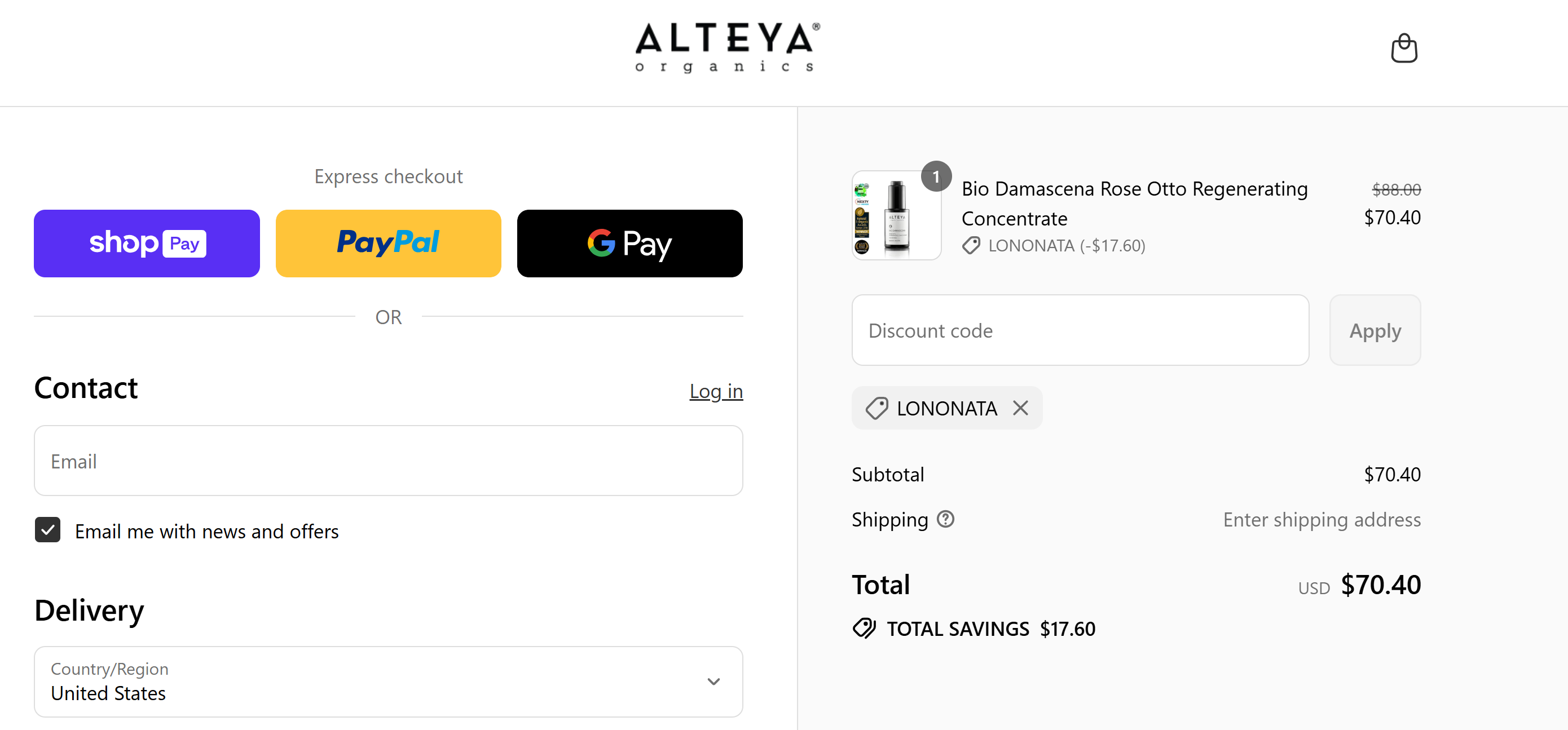 Coupon proof LONONATA