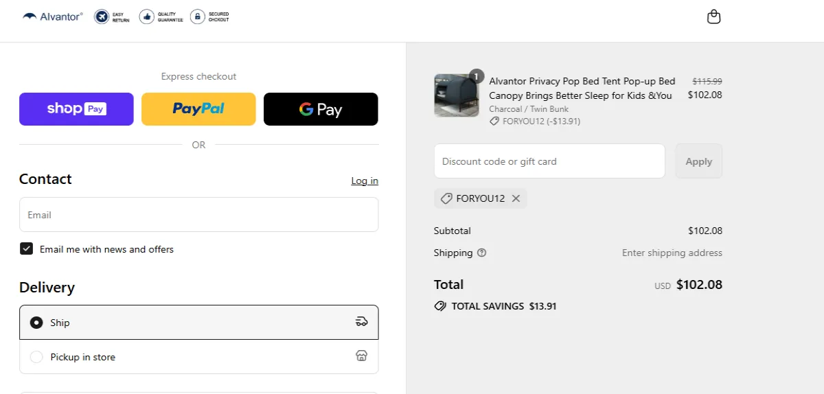 Coupon proof FORYOU12