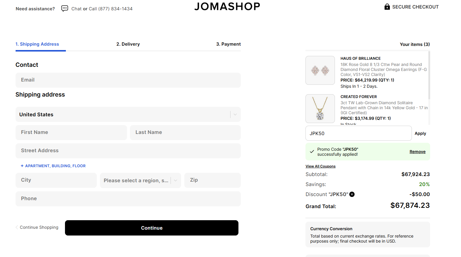Coupon proof JPK50
