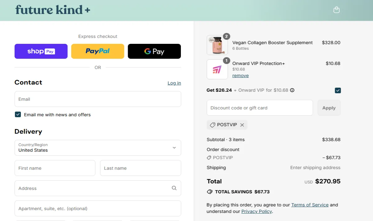 Coupon proof POSTVIP