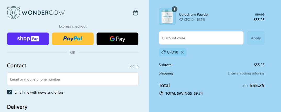 Coupon proof CPO10