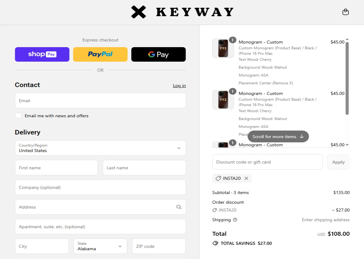 Coupon proof INSTA20