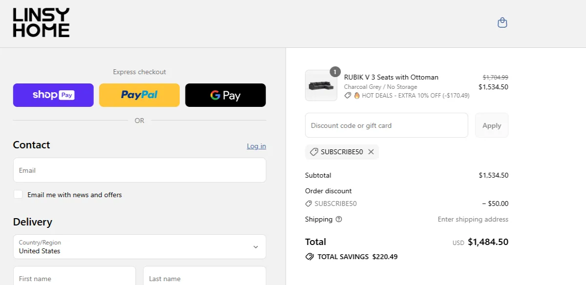 Coupon proof SUBSCRIBE50