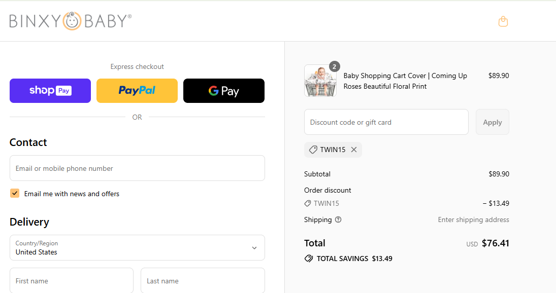 Coupon proof TWIN15