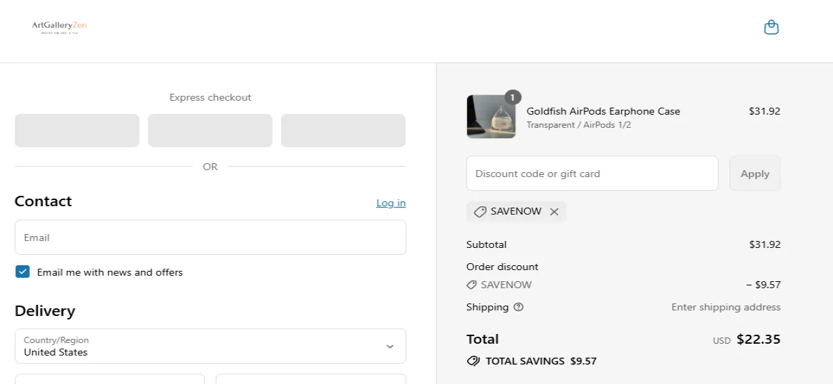 Coupon proof SAVENOW