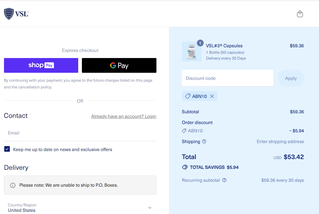 Coupon proof ABN10