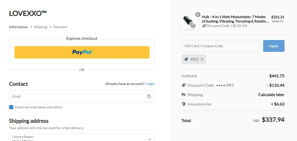 Coupon proof PR3
