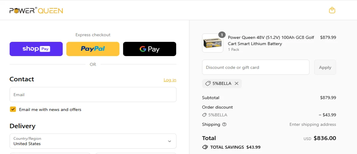 Coupon proof 5%BELLA