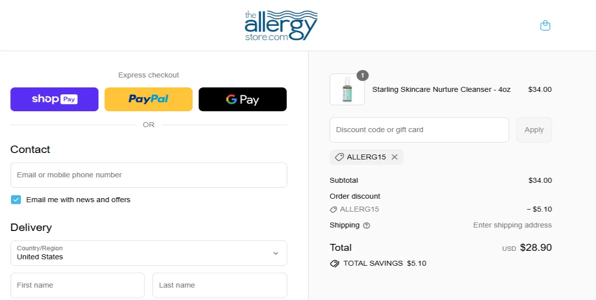 Coupon proof ALLERG15
