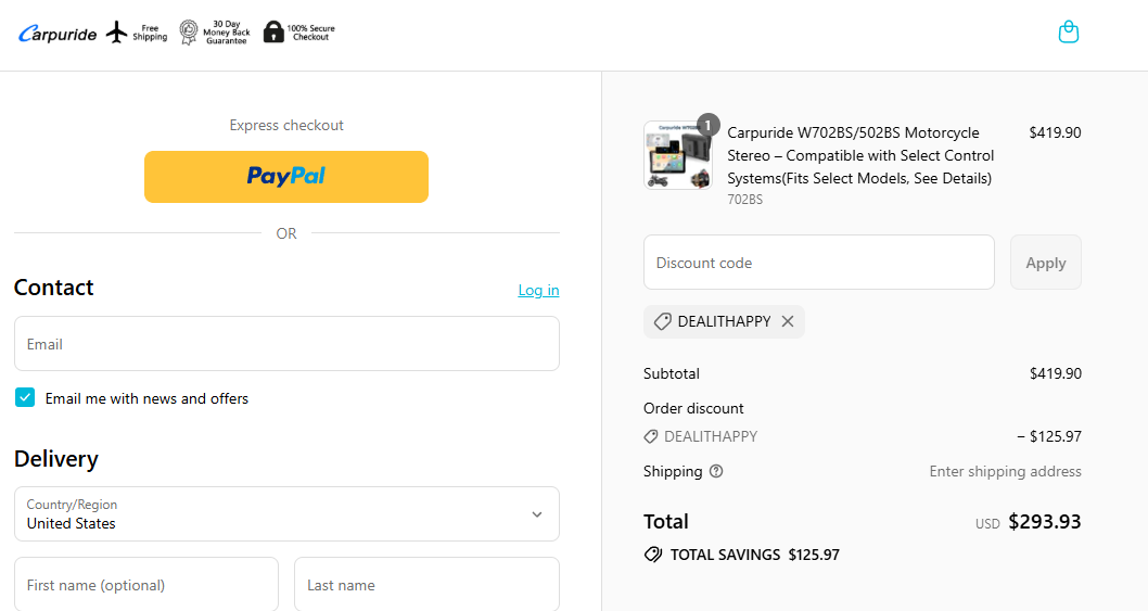 Coupon proof DEALITHAPPY