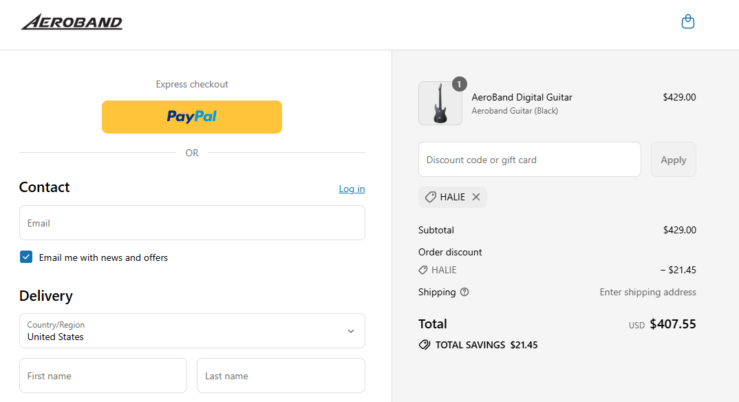Coupon proof HALIE