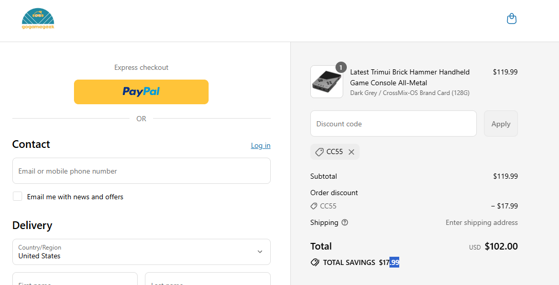 Coupon proof CC55