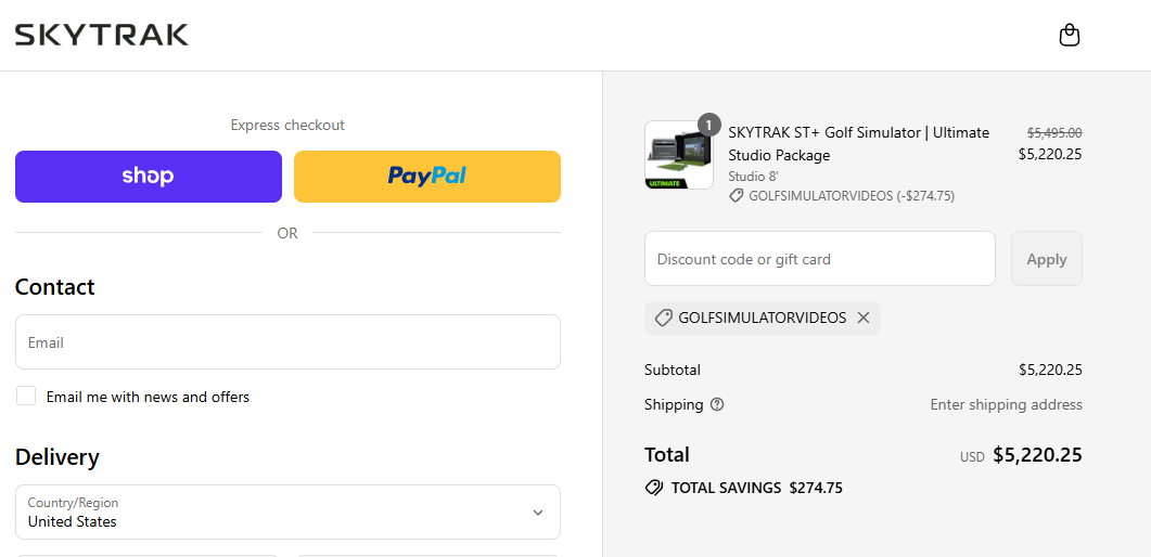 Coupon proof GOLFSIMULATORVIDEOS