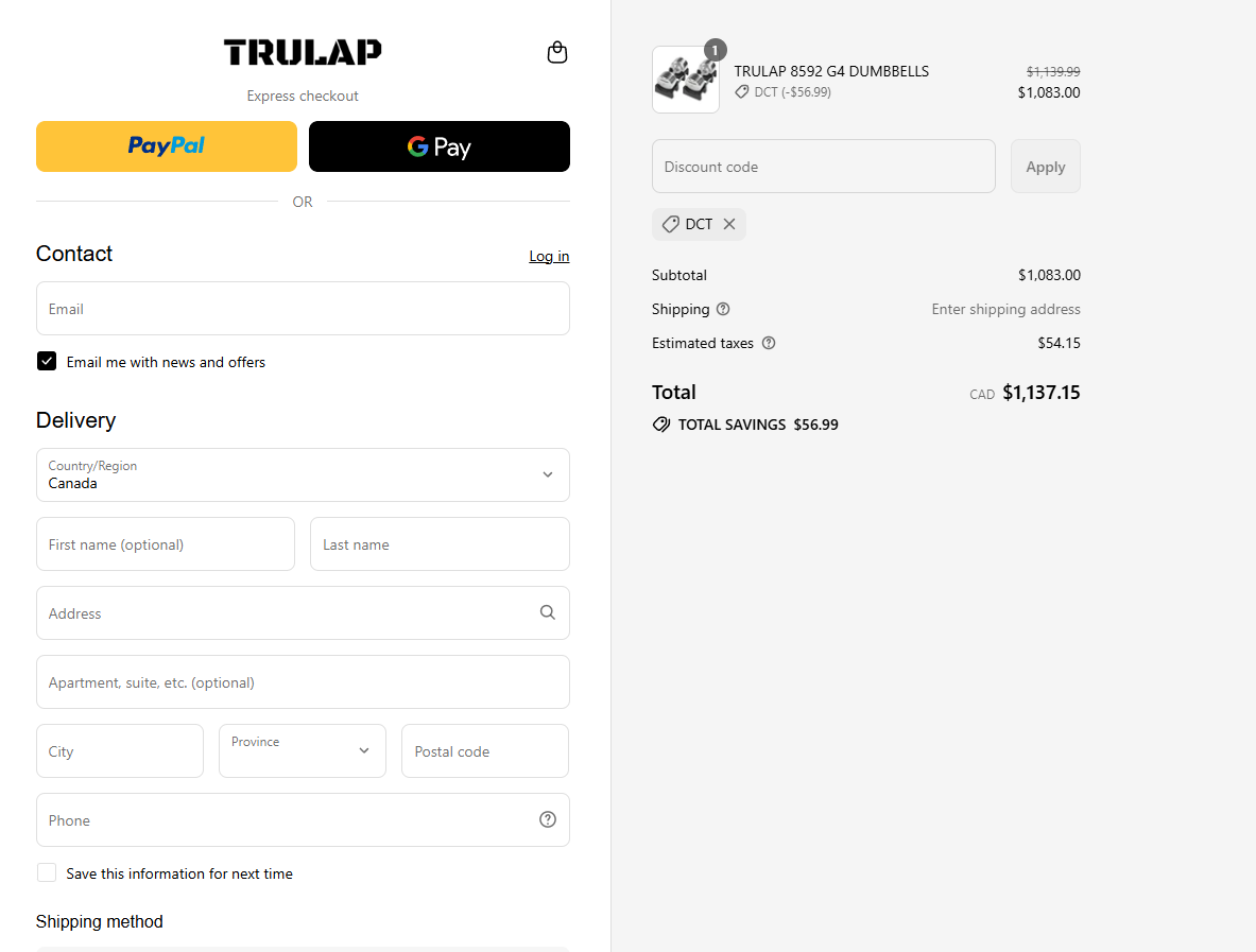 Coupon proof DCT