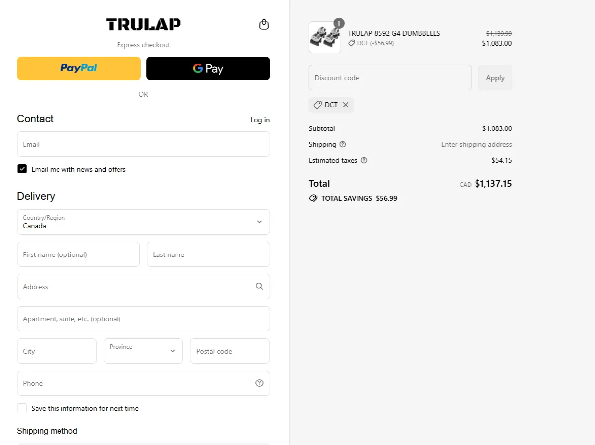 Coupon proof DCT