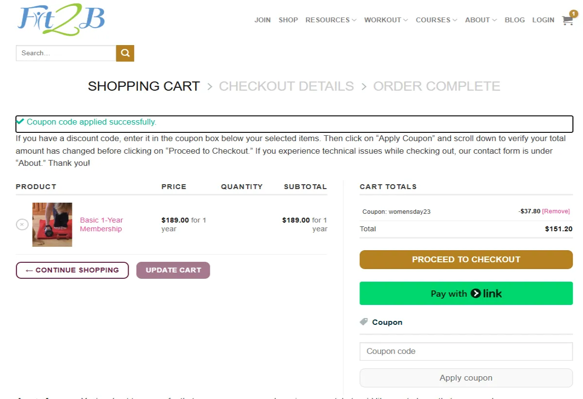 Coupon proof womensday23