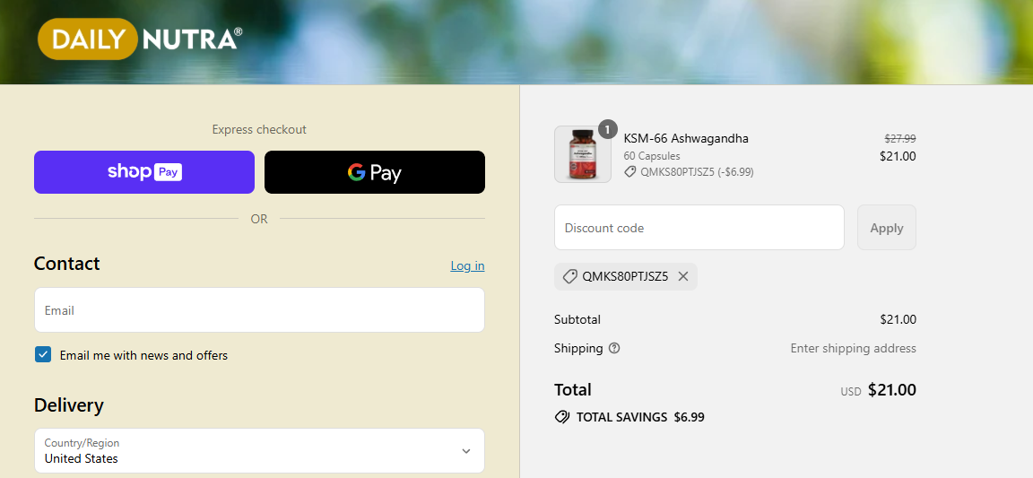 Coupon proof QMKS80PTJSZ5