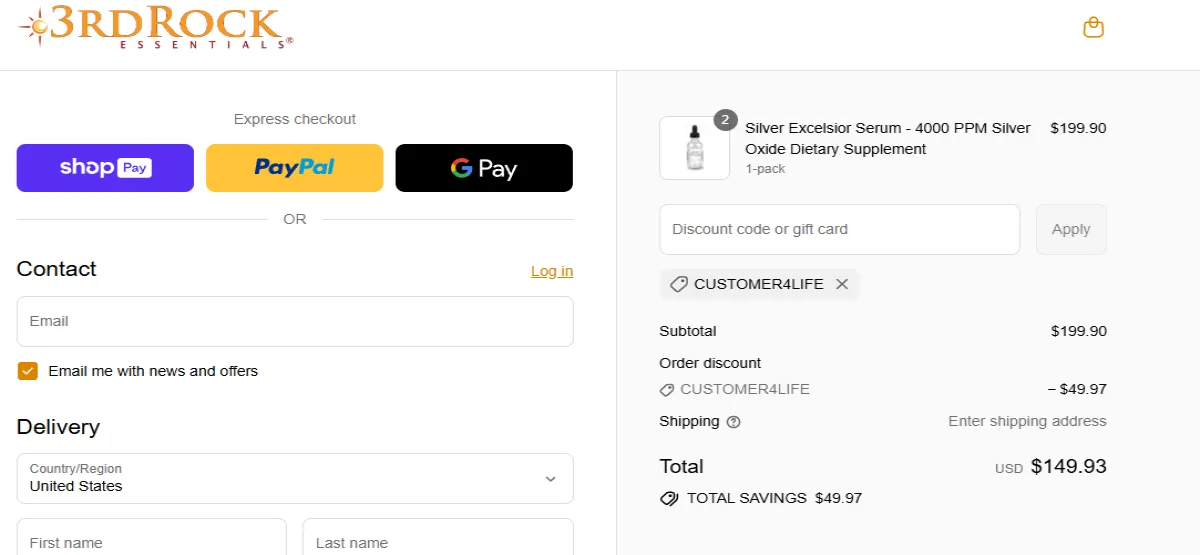 Coupon proof CUSTOMER4LIFE