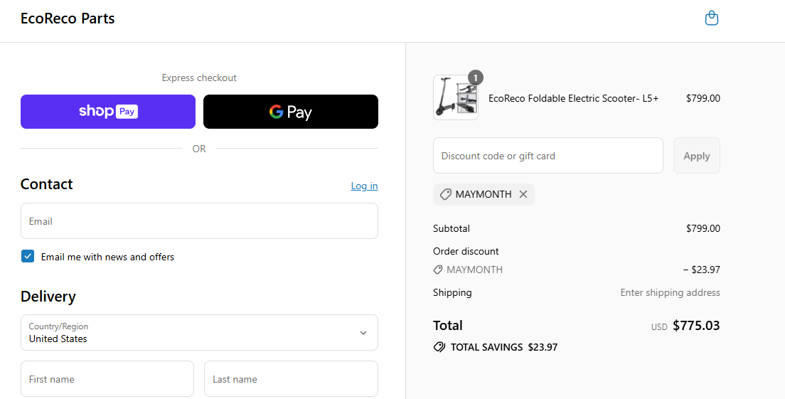Coupon proof MAYMONTH