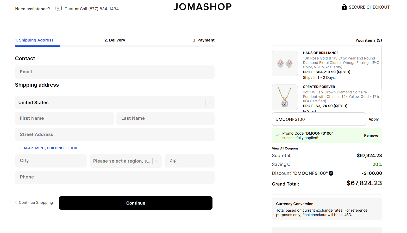 Coupon proof DMOONFS100