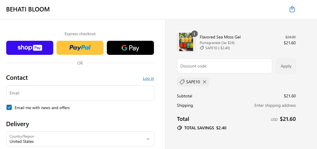 Coupon proof SAPE10