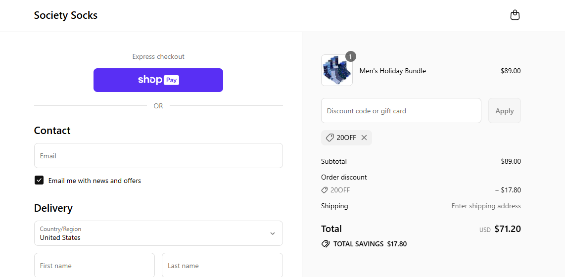 Coupon proof 20OFF
