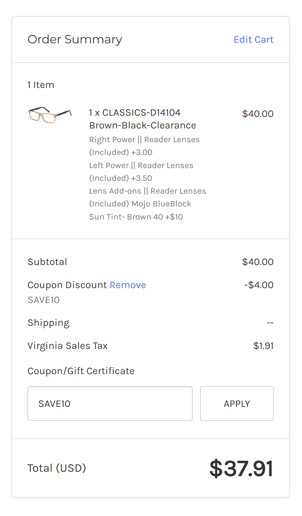 Coupon proof SAVE10