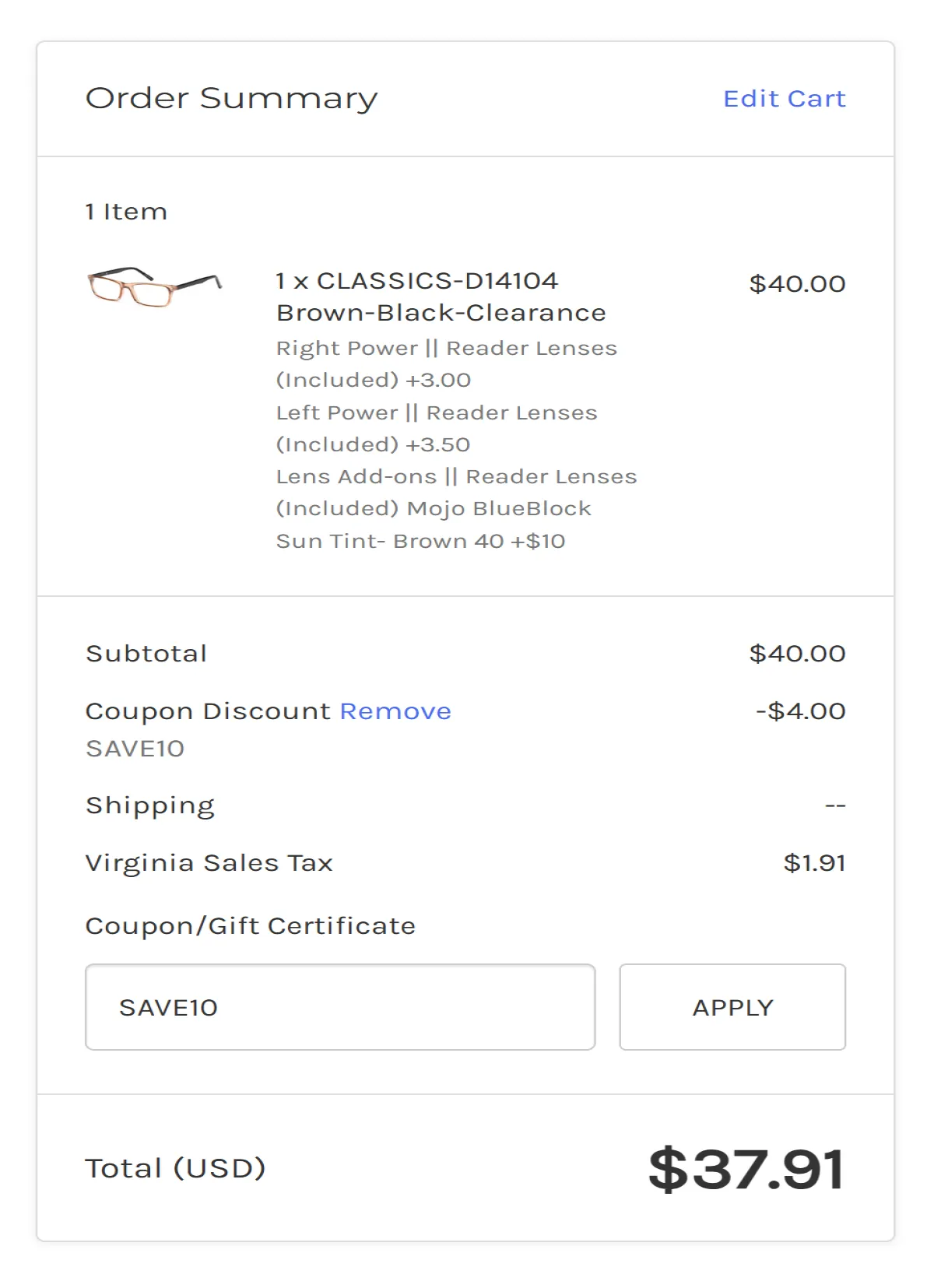 Coupon proof SAVE10