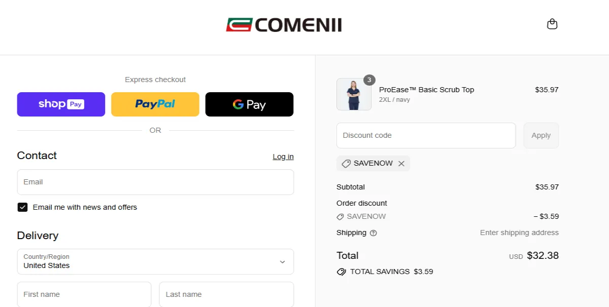 Coupon proof SAVENOW