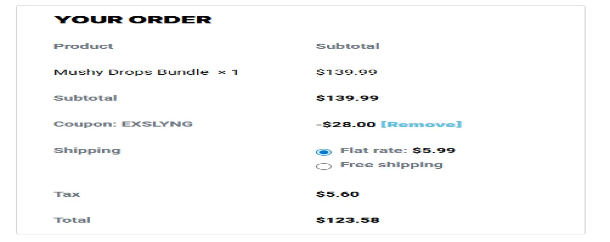 Coupon proof EXSLYNG