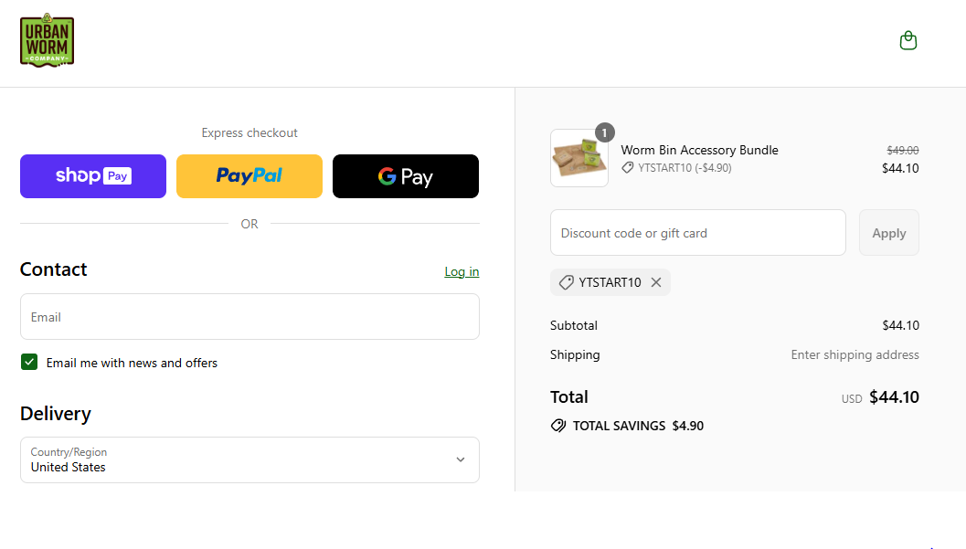 Coupon proof YTSTART10