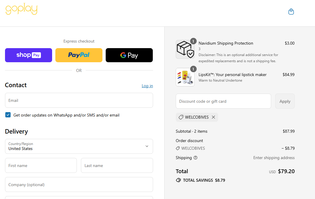 Coupon proof WELCOBIVES