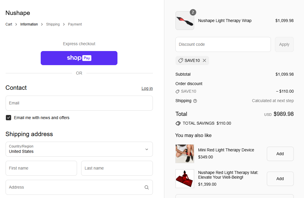 Coupon proof SAVE10