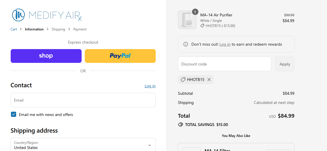 Coupon proof HHOTB15